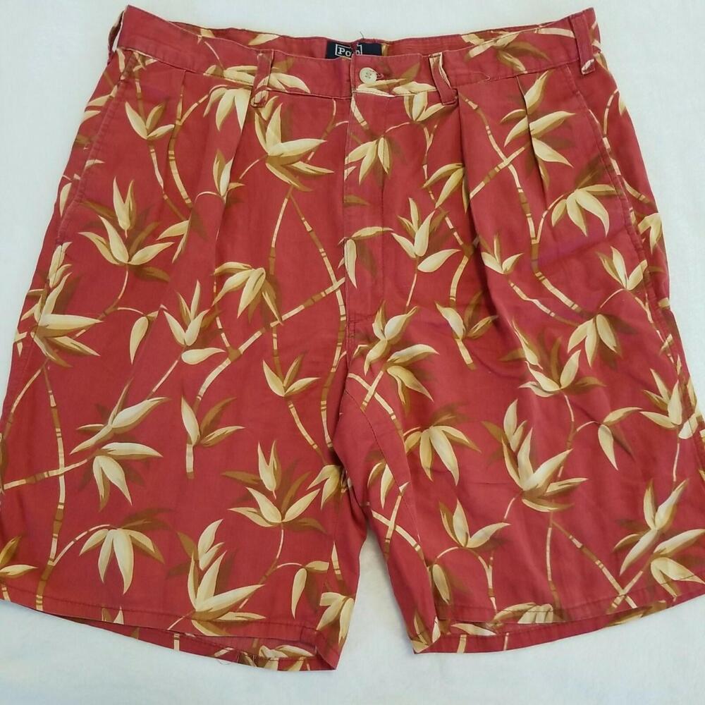 Vintage Polo Ralph Lauren Mens Hawaiian Shorts Size 34